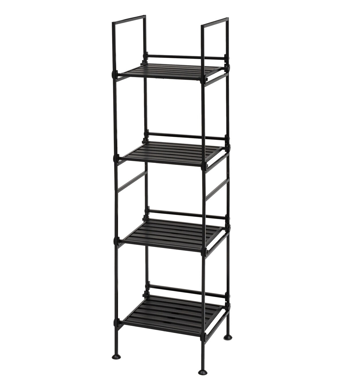Organize It All 45 Black 4 Tier Square Shelving Tower