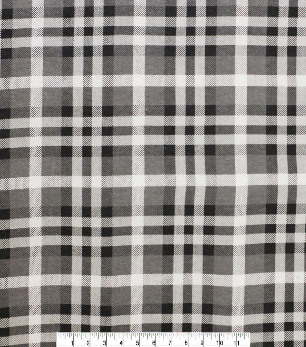 Gray Plaid Super Snuggle Flannel Fabric