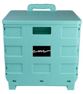 Everything Mary 16 Light Green Plastic Collapsible Cart Organizer