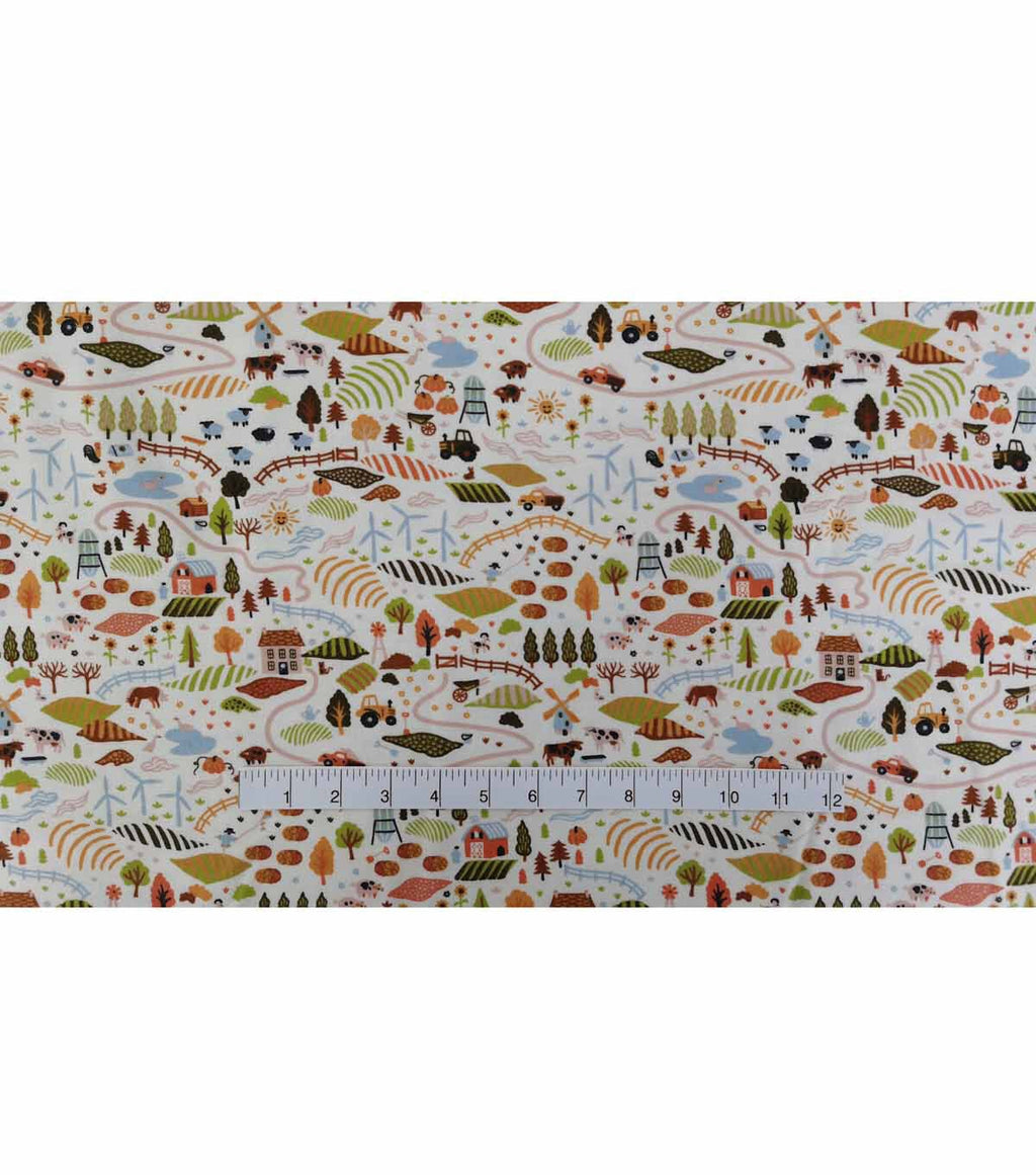 Farm Land Super Snuggle Flannel Fabric