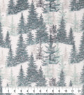 Sew Lush Fleece Fabric Winter Trees
