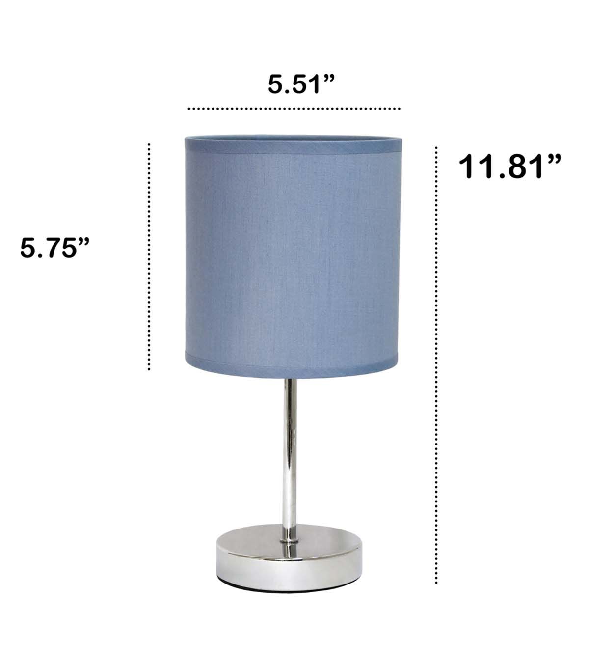 All The Rages 12 Metal Petite Stick Desk Lamp With Fabric Shade