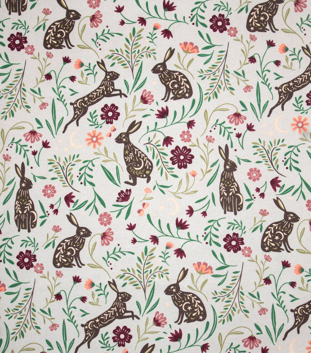 Super Snuggle Celestial Rabbit Flannel Fabric