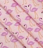 Novelty Cotton Fabric Flamingo Traffic