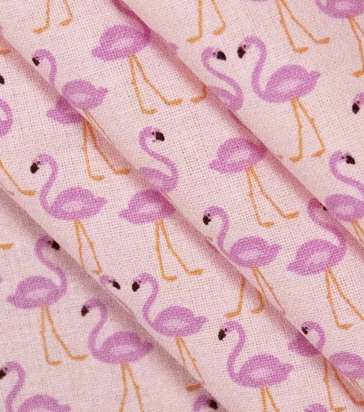 Novelty Cotton Fabric Flamingo Traffic