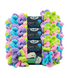 Lion Brand Off The Hook Loop Jumbo Polyester Yarn 3 Bundle