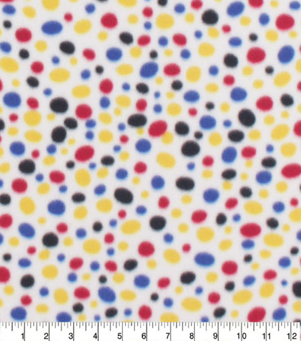 Multi Dots Blizzard Fleece Fabric