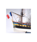 Frigate Hermione La Fayette. 1:89 Wooden Model Ship Kit