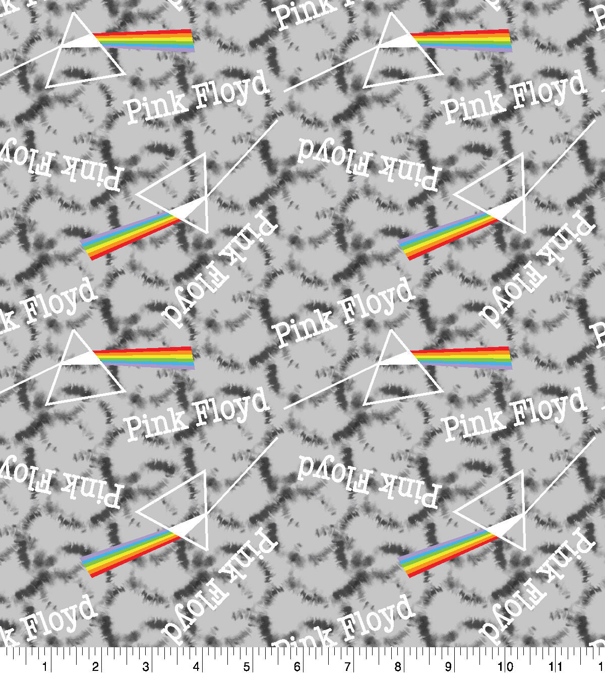 Pink Floyd Tye Dye Dark Side Cotton Fabric