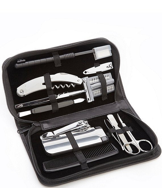 Leather Travel & Grooming Toiletry Kit