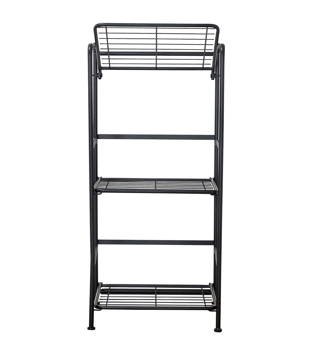 FlipShelf Black 3 Tier Metal Narrow Shelving Unit