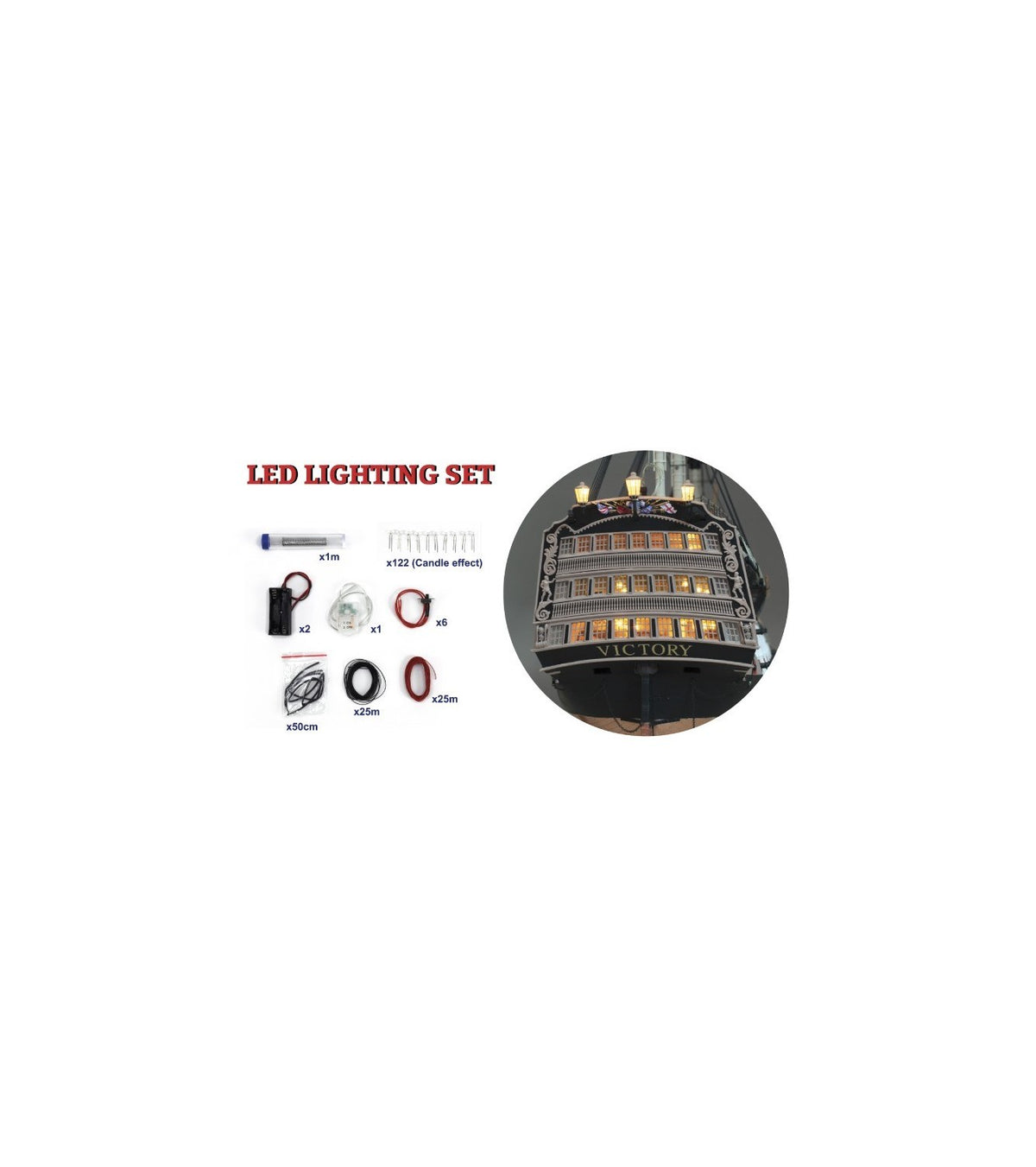 New LED Lighting Set for Model Ship HMS Victory
