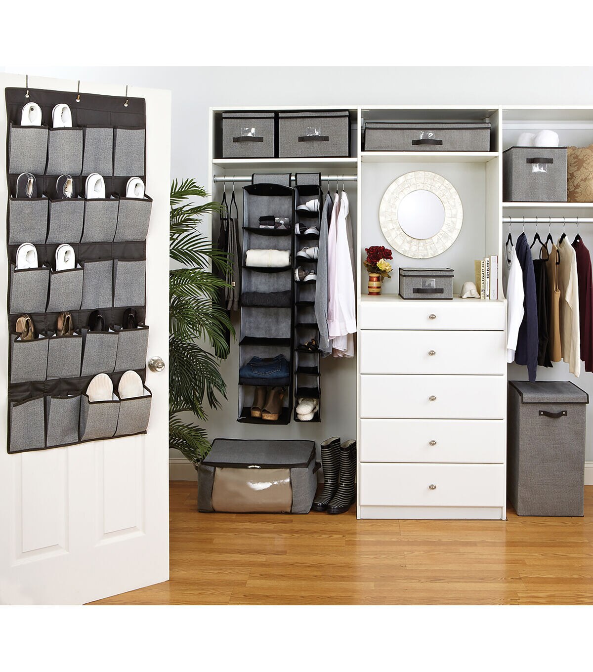 Simplify 28 x 16 Black Under the Bed Storage Box