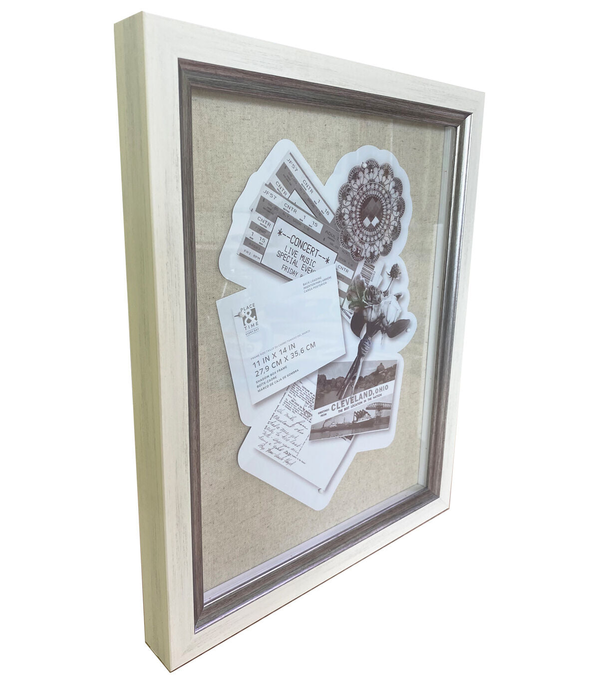 11 x 14 Quinn Champagne Ivory Shadow Box by Place & Time