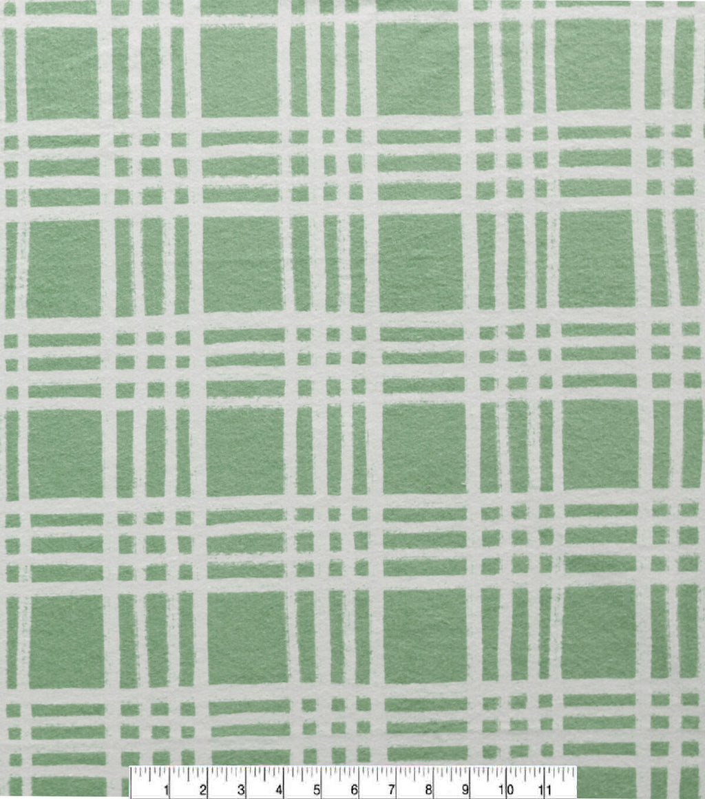 Green Plaid Super Snuggle Flannel Fabric