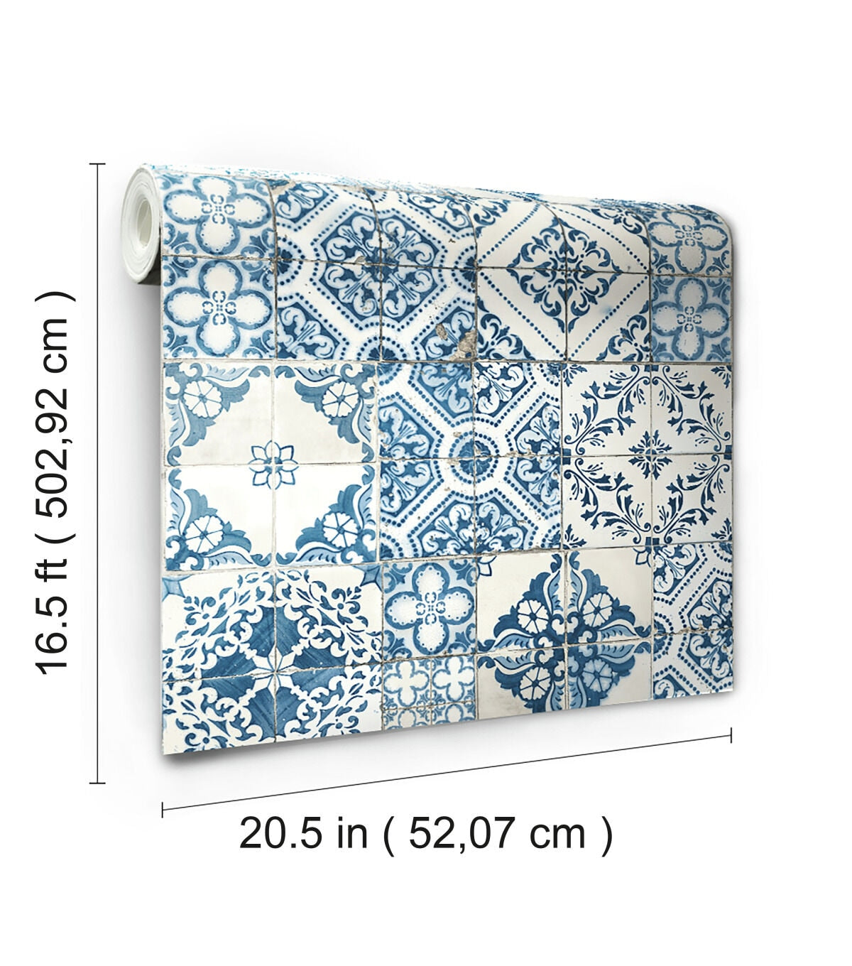 RoomMates Wallpaper Mediterranean Tile