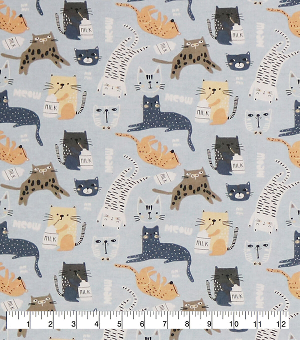 Cats Super Snuggle Flannel Fabric