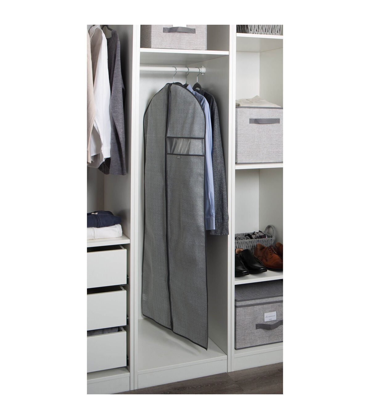 Simplify 24 x 53 Gray Dress Garment Bag