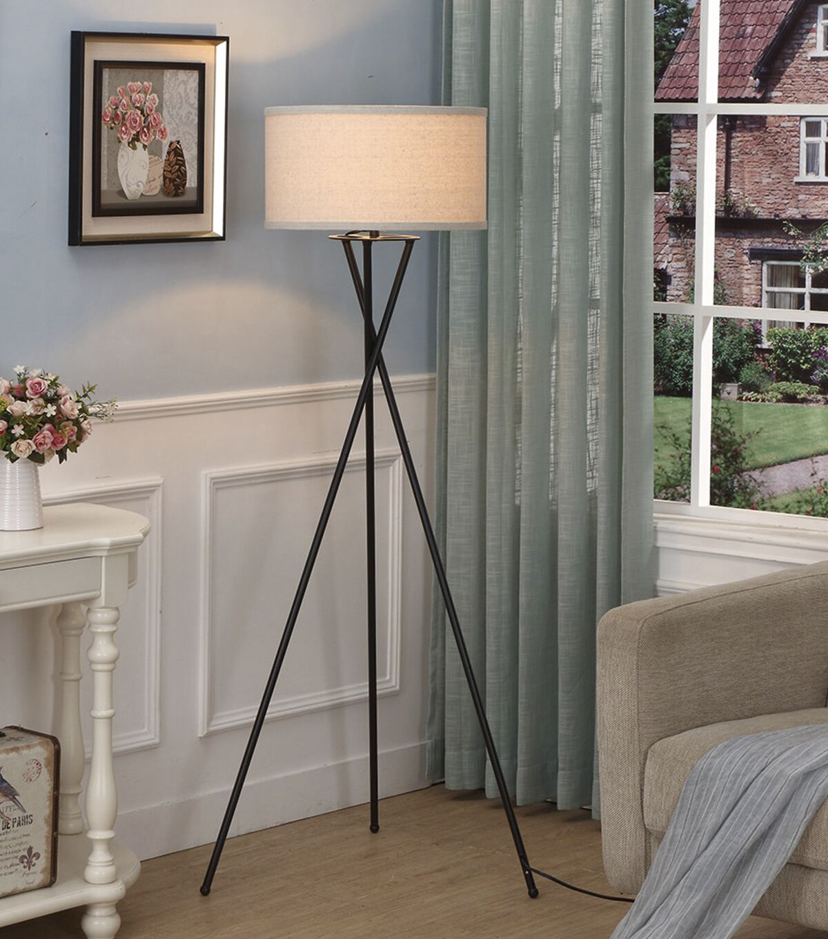 Brightech Jaxon LED Tripod Floor Lamp - Black