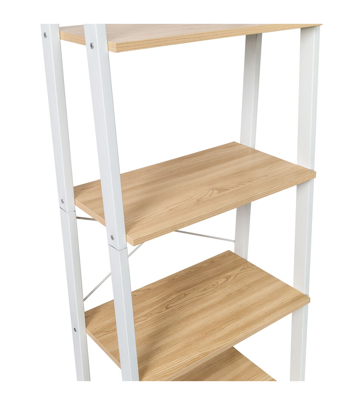 Honey Can Do 22 x 67.5 Wood & Metal 5 Tier A Frame Ladder Shelf 50lbs