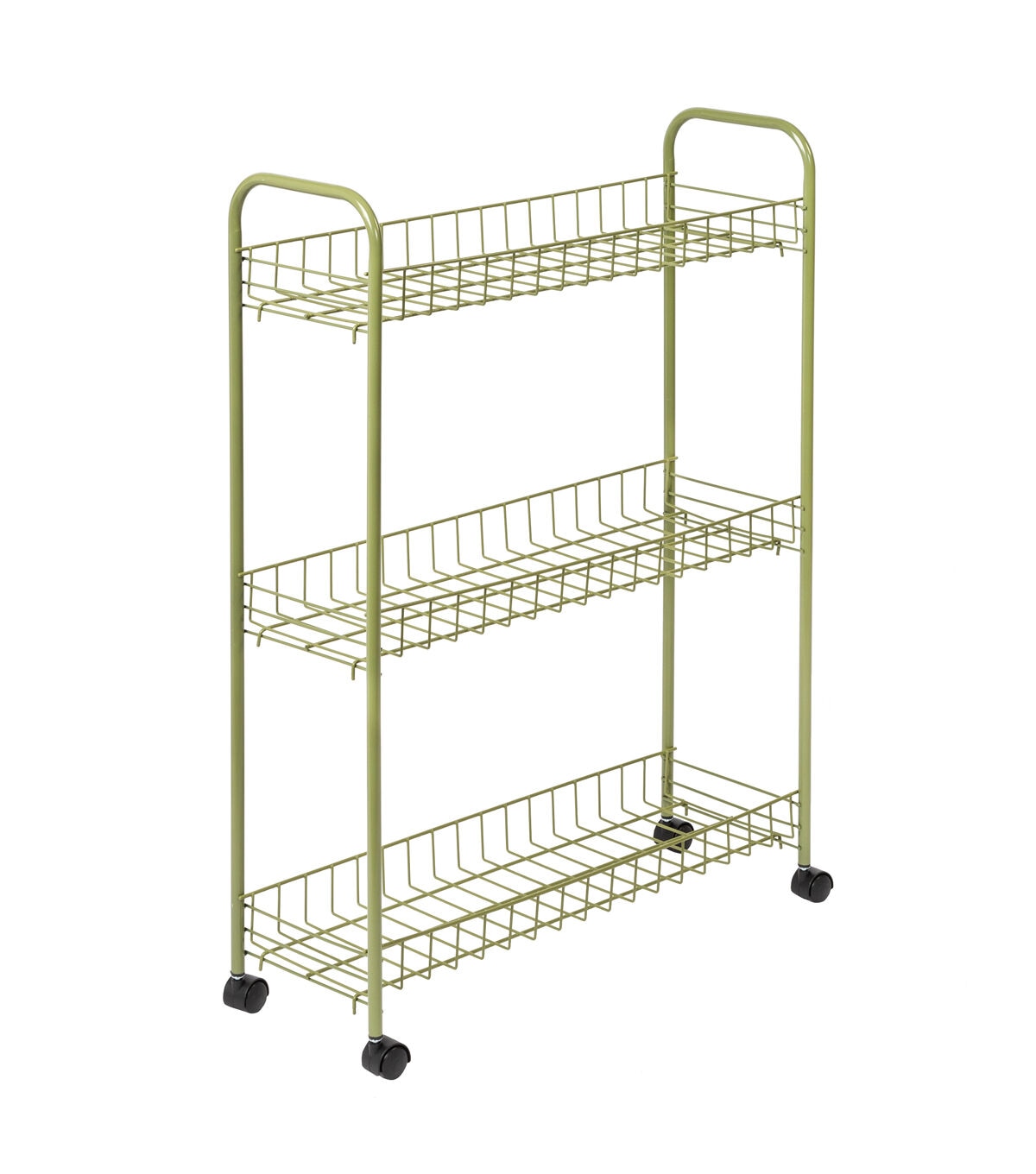 Honey Can Do 23 x 31 Olive 3 Tier Rolling Utility Cart