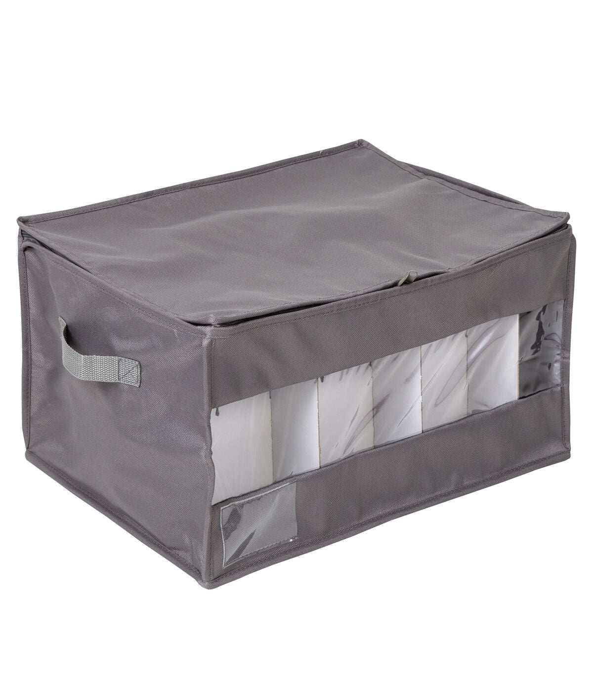 Honey Can Do 19 x 10.5 Gray Stemware Storage Box