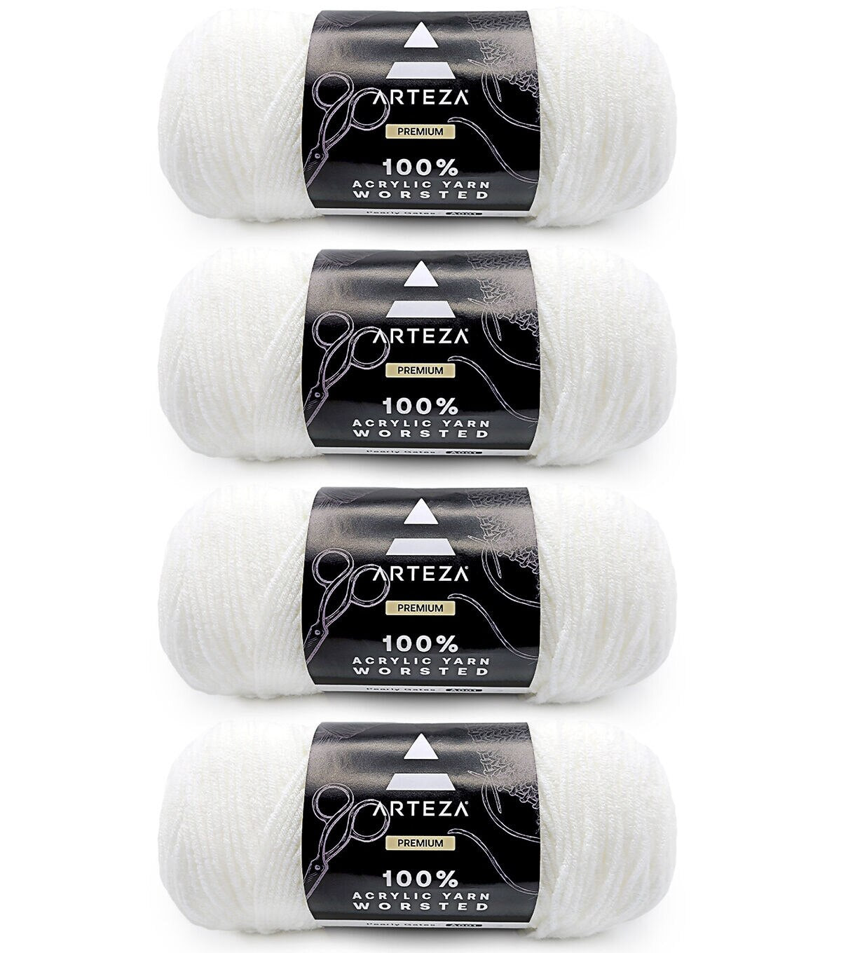 Arteza Premium 359yds Worsted Acrylic Yarn 4 Bundle