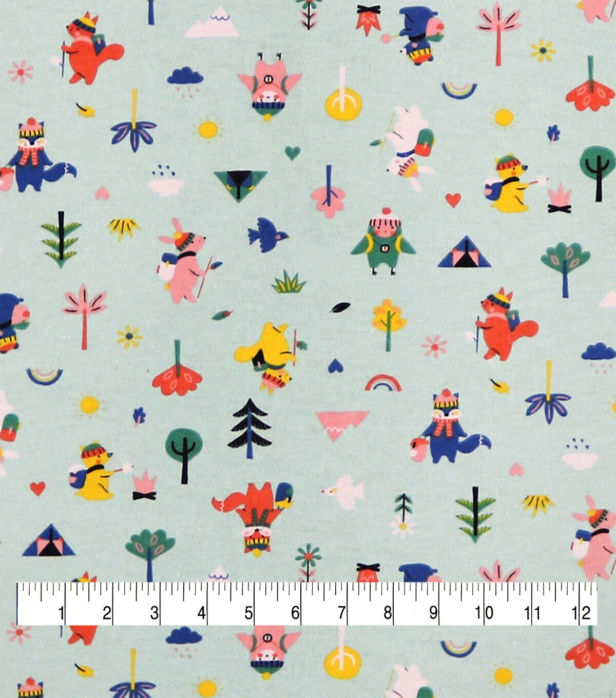 Camping Animals Super Snuggle Flannel Fabric
