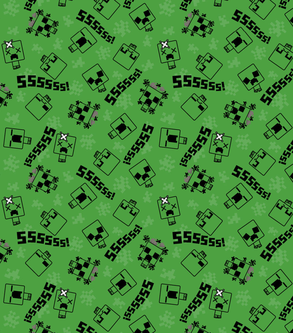 Minecraft Chibi Creeper Cotton Fabric
