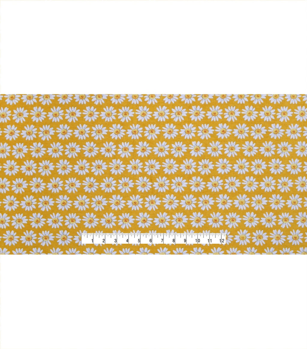 Daisy Yellow Super Snuggle Cotton Fabric