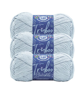 Lion Brand Yarn Truboo Sparkle 195yds Light Weight Bamboo Yarn 3 Bundle