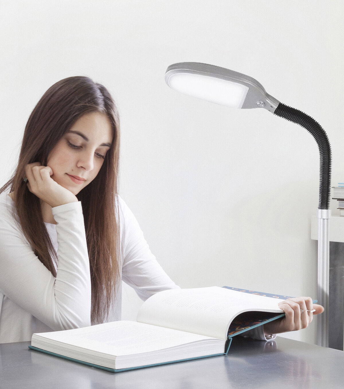 Brightech Litespan LED Floor Lamp - Silver