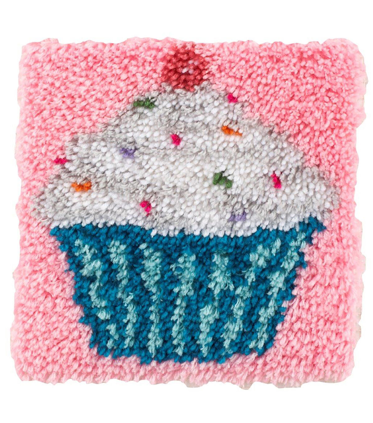 Wonderart Latch Hook Kit 12X12 Cupcake