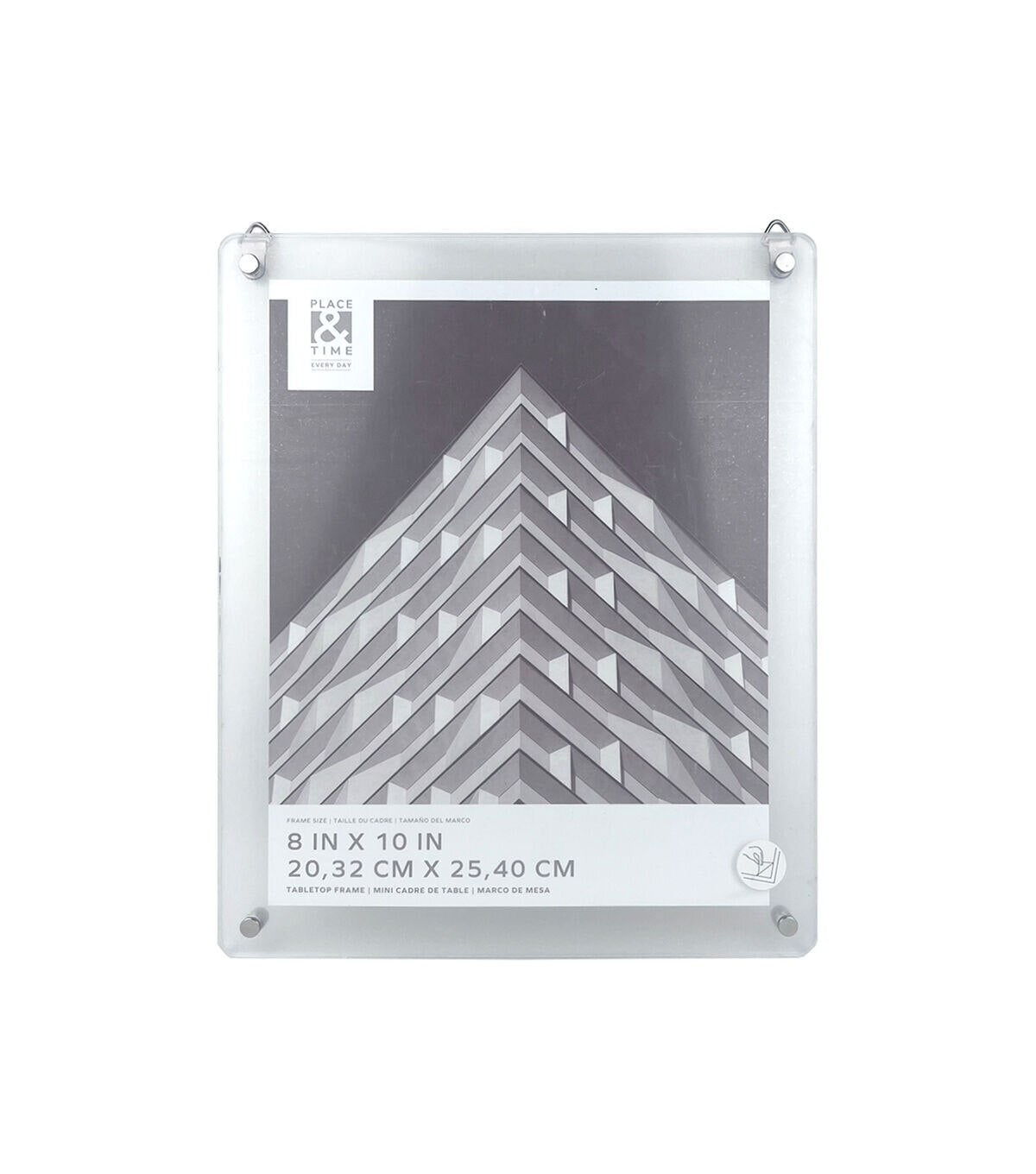 8 x 10 Acrylic Tabletop Picture Frame With Metal Legs by Place & Time