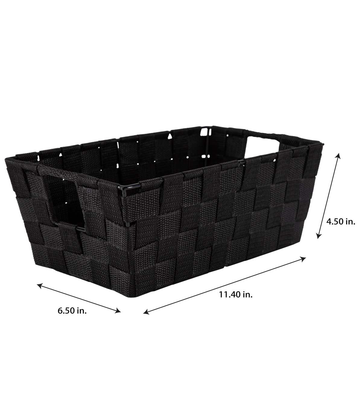 Simplify 6.5 x 11 Small Woven Storage Shelf Basket 2pk