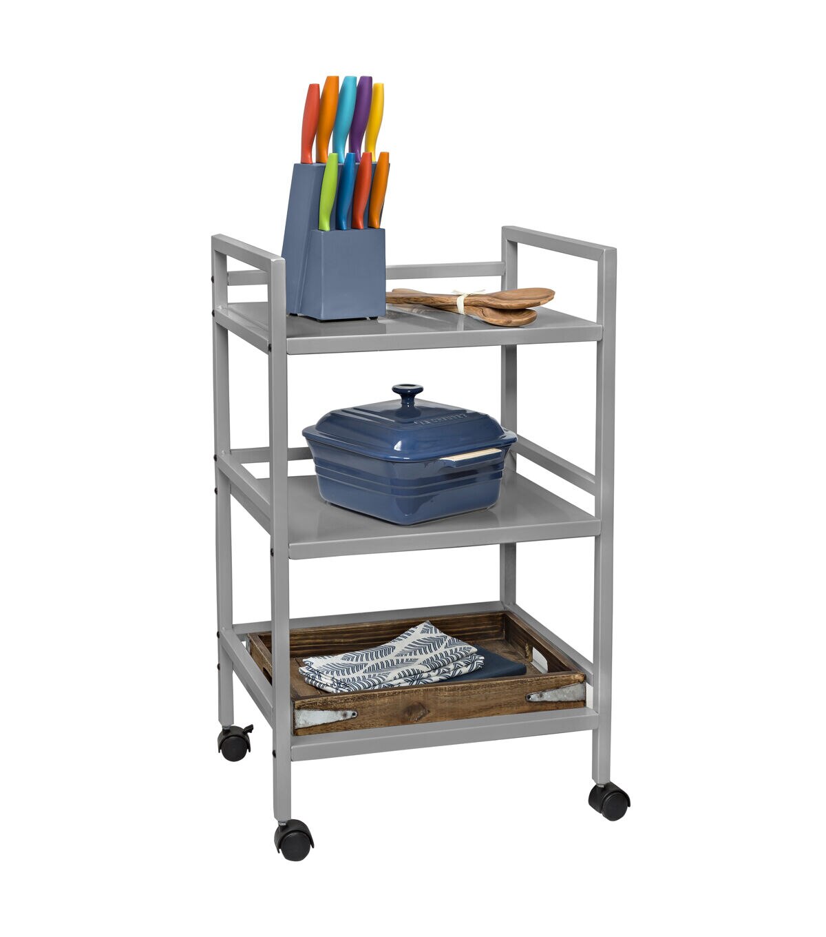 Honey Can Do 19 x 31 Gray Metal Multi Purpose Cart 30lbs