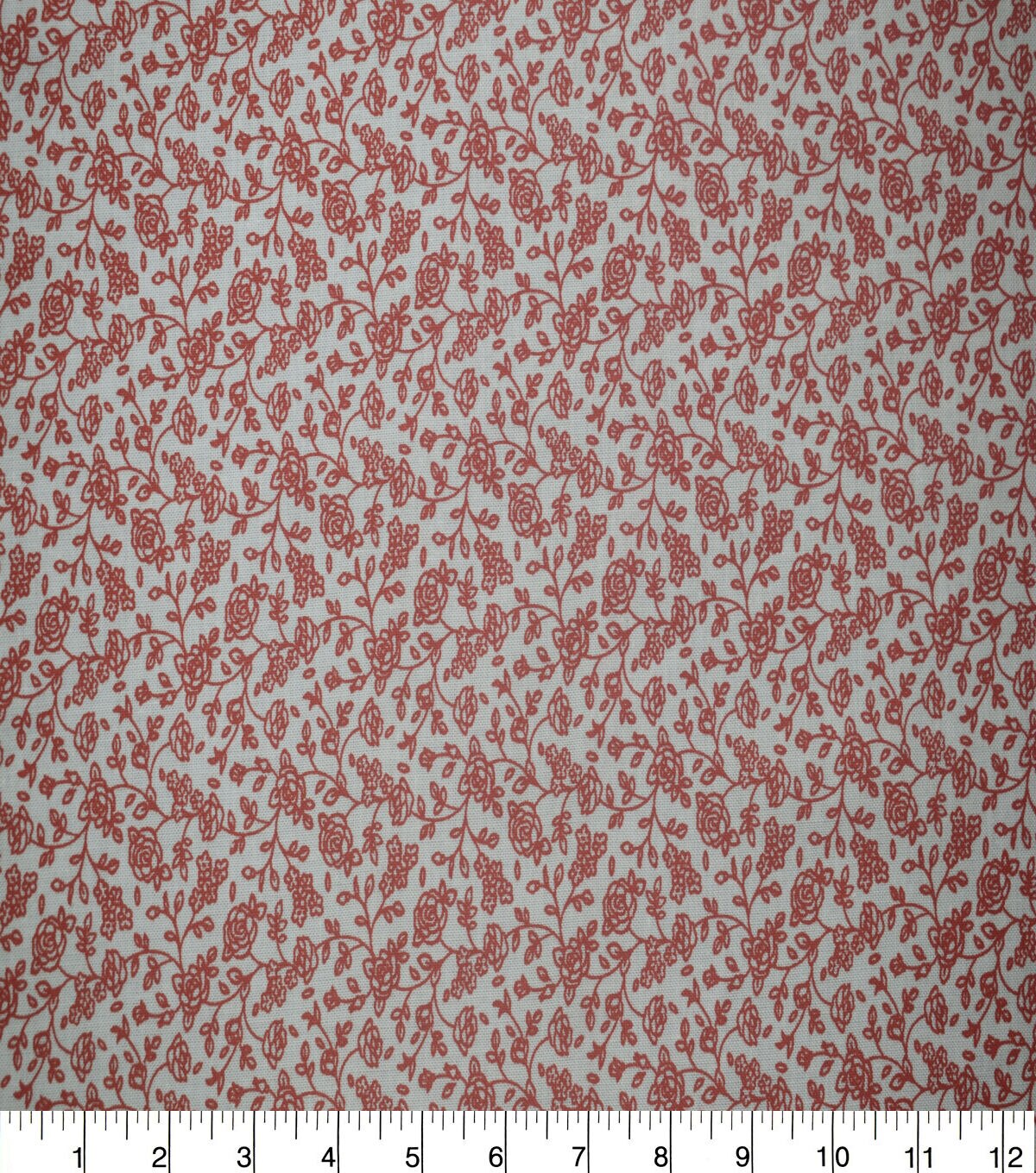 Rose Vine on Red Quilt Cotton Fabric by Quilter's Showcase