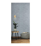 RoomMates Faux Grasscloth Peelable Wallpaper Blue