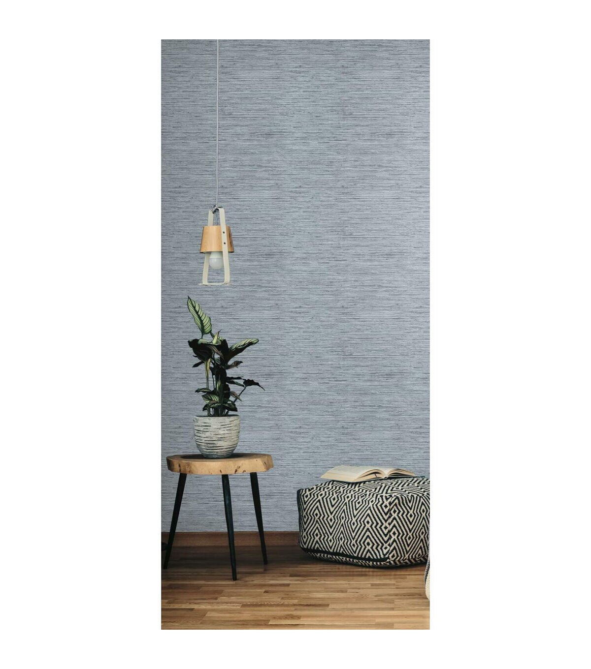 RoomMates Faux Grasscloth Peelable Wallpaper Blue