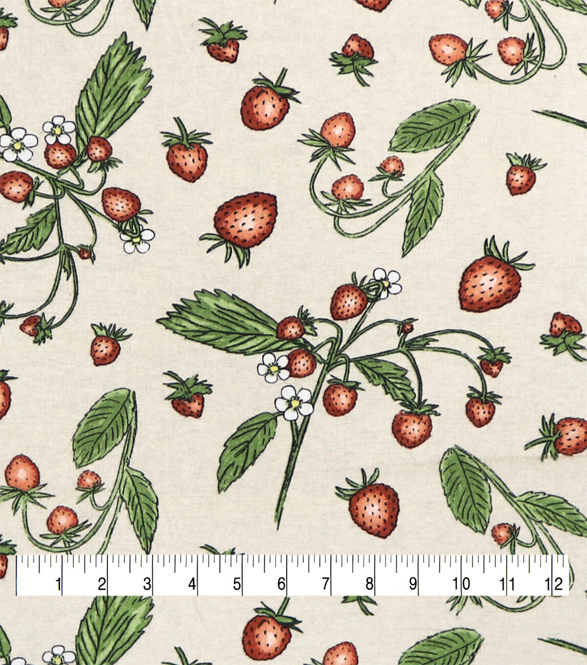 Strawberries Super Snuggle Cotton Fabric