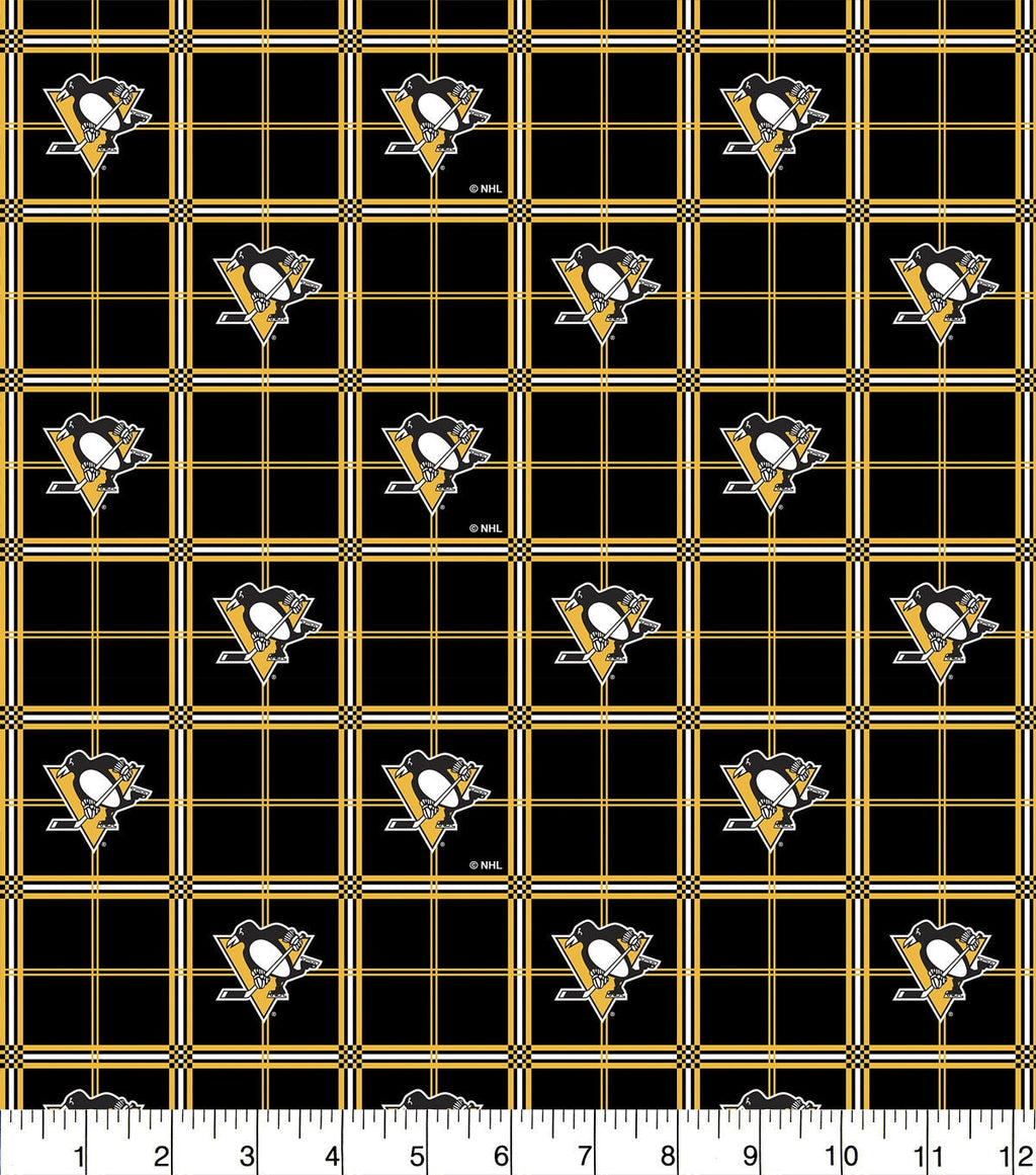 Pittsburgh Penguins Flannel Fabric Plaid