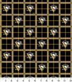 Pittsburgh Penguins Flannel Fabric Plaid