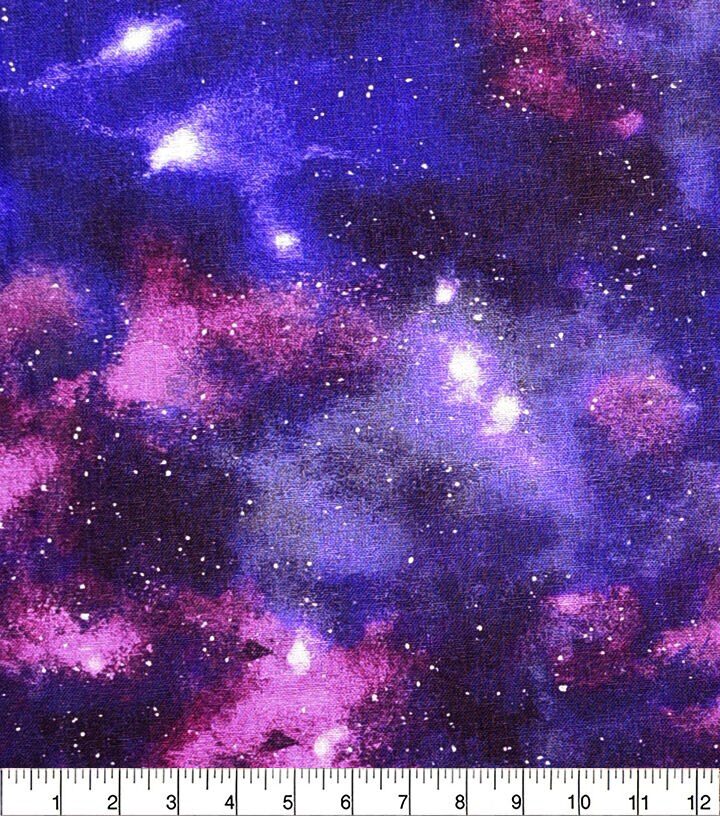 Purple Galactic Blender Quilt Cotton Fabric by Keepsake Calico