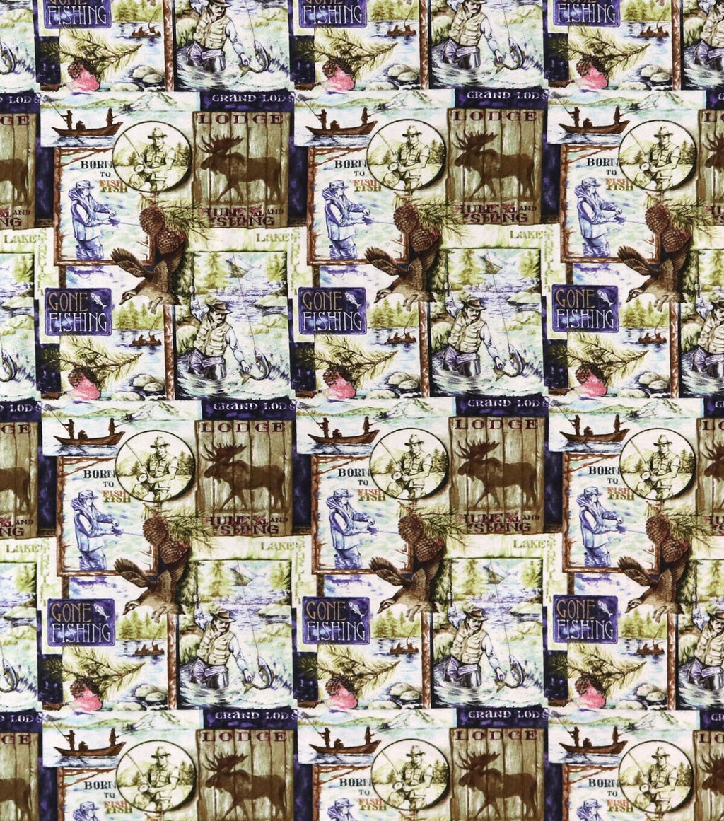 Lodge Patches Super Snuggle Flannel Fabric