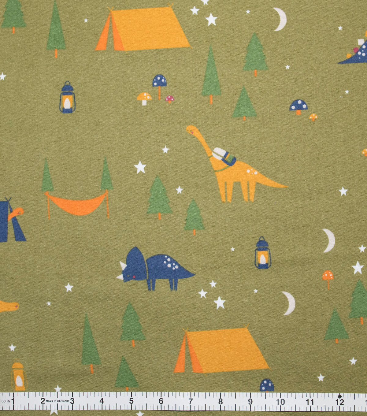 POP! Dino Camping Super Snuggle Flannel Fabric