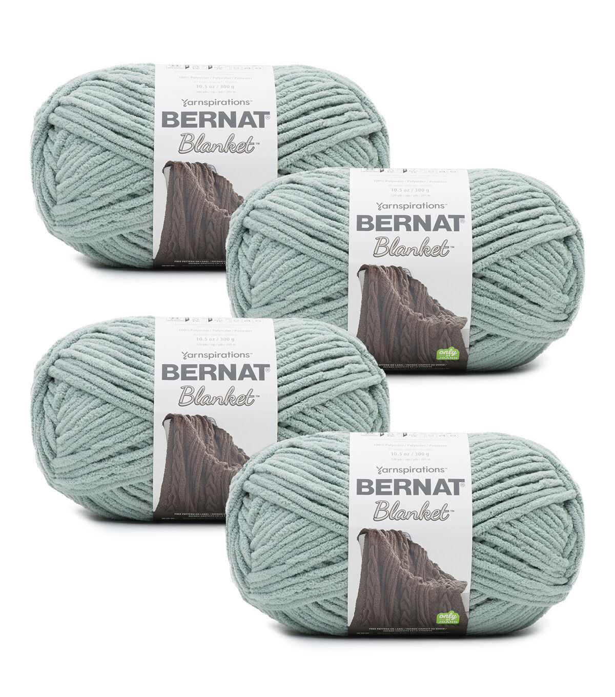 Bernat Blanket 220yds Super Bulky Polyester Yarn 4 Bundle