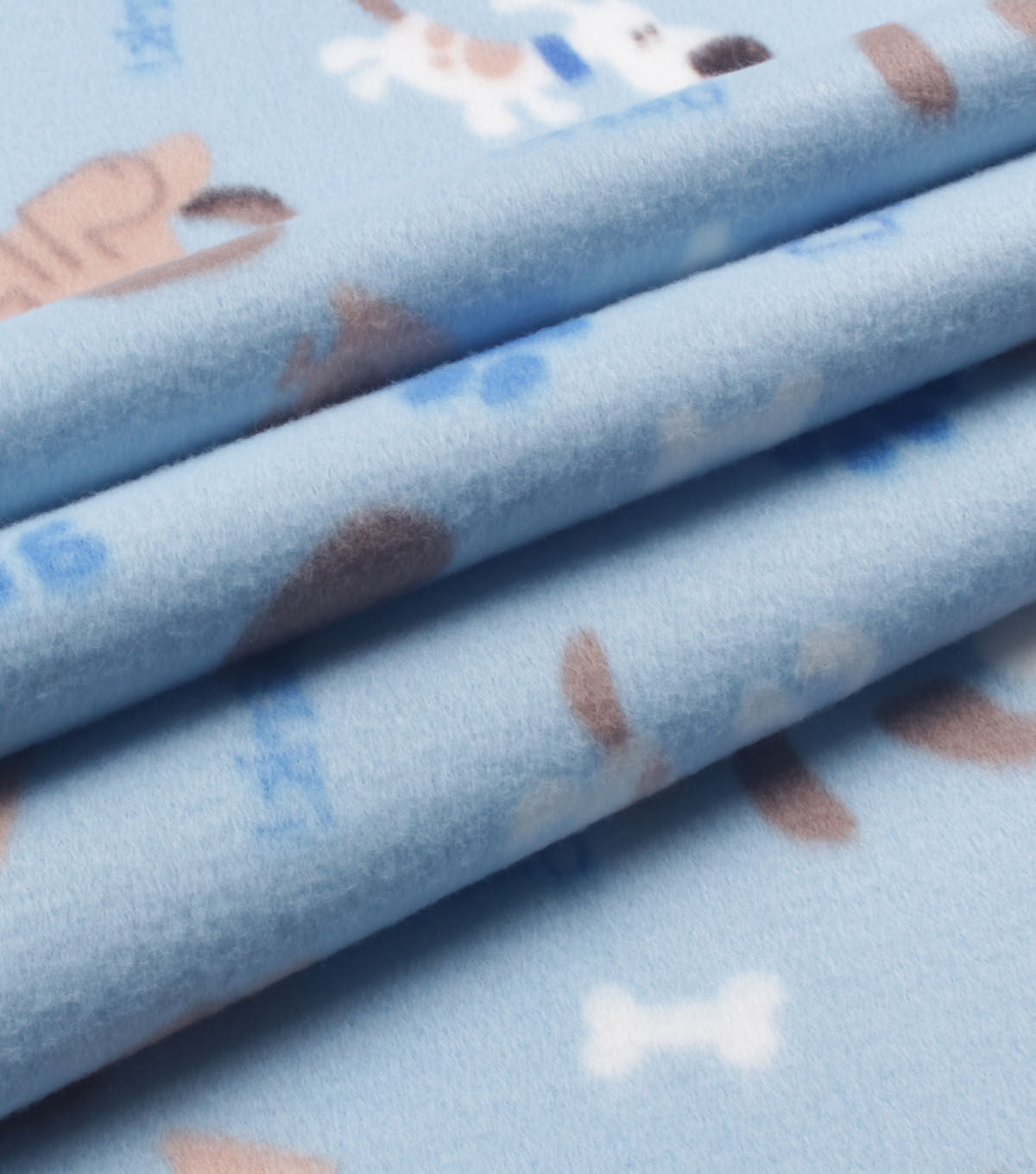 Bark Spot on Blue Blizzard Fleece Fabric