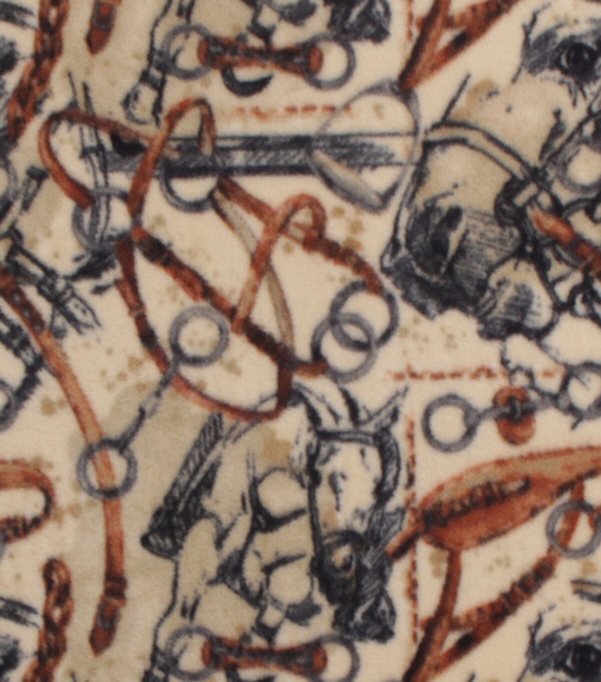 Horse Reins Anti Pill Fleece Fabric