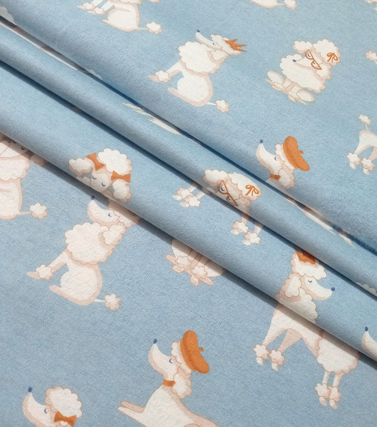 Dapper Dogs on Blue Super Snuggle Flannel Fabric