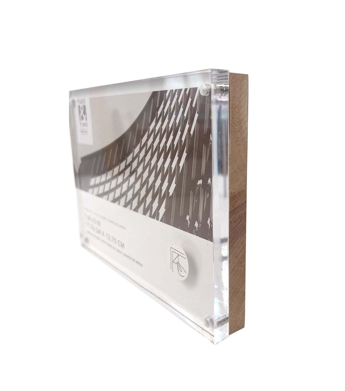 7 x 5 Wood & Acrylic Block Tabletop Picture Frame by Place & Time